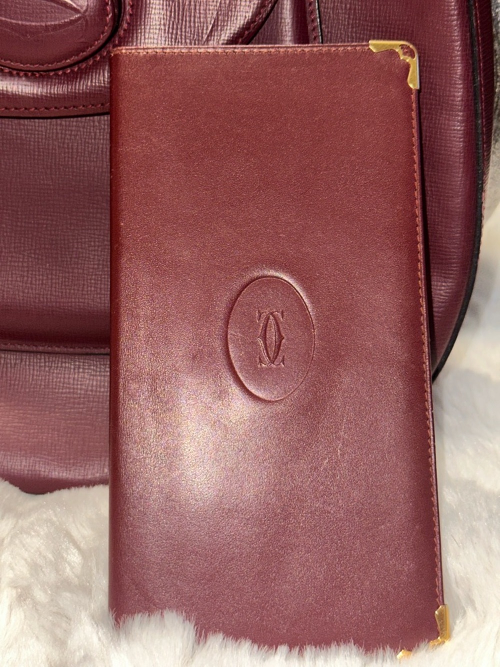 CARTIER Mastline Bordeaux
Leather Bill Holder Long Bifold Wallet
